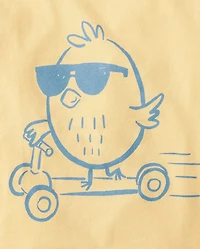 Baby And Toddler Boys Easter Chick Scooter Graphic Tee