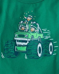 Baby And Toddler Boys St. Patrick's Day Truck Graphic Tee