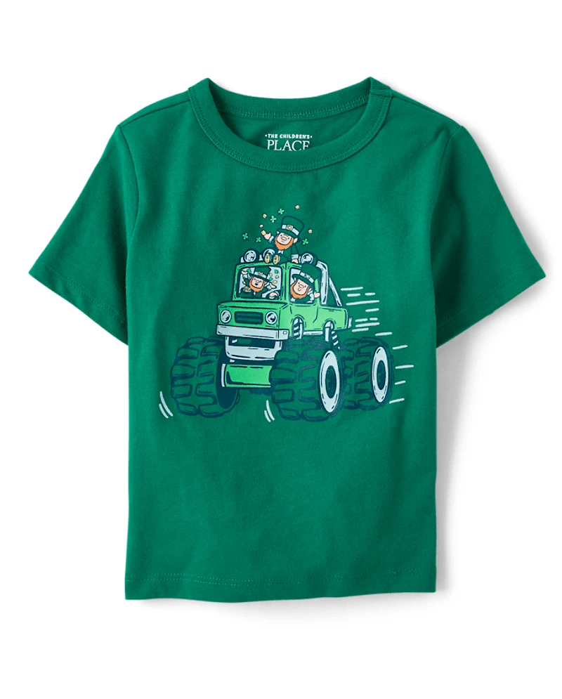 Baby And Toddler Boys St. Patrick's Day Truck Graphic Tee