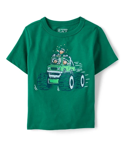 Baby And Toddler Boys St. Patrick's Day Truck Graphic Tee