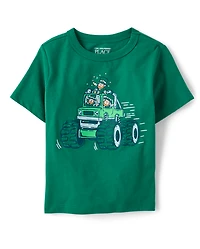 Baby And Toddler Boys St. Patrick's Day Truck Graphic Tee
