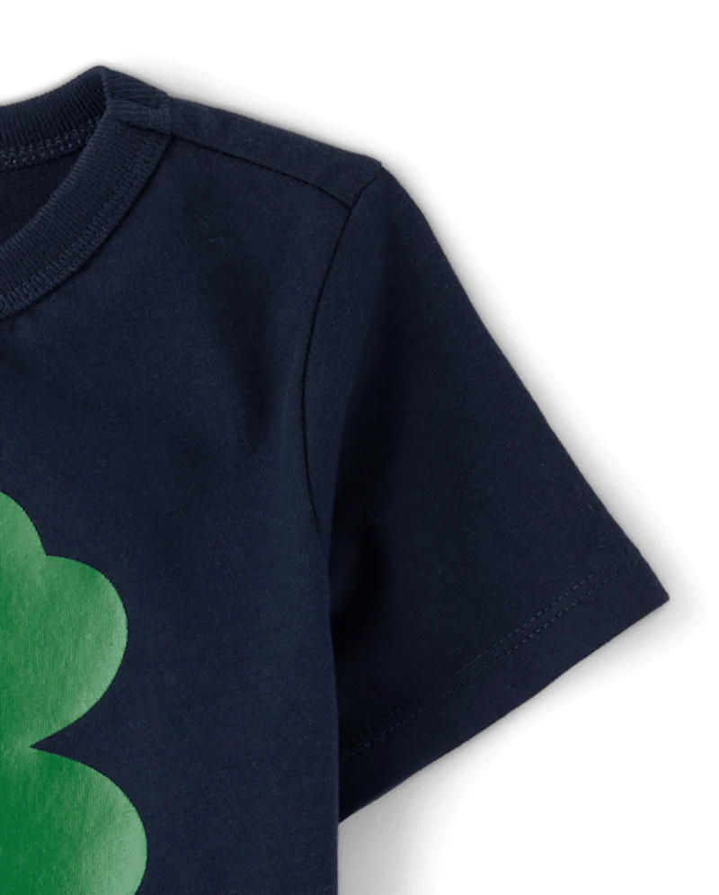Baby And Toddler Boys St. Patrick's Day Happy Clover Graphic Tee
