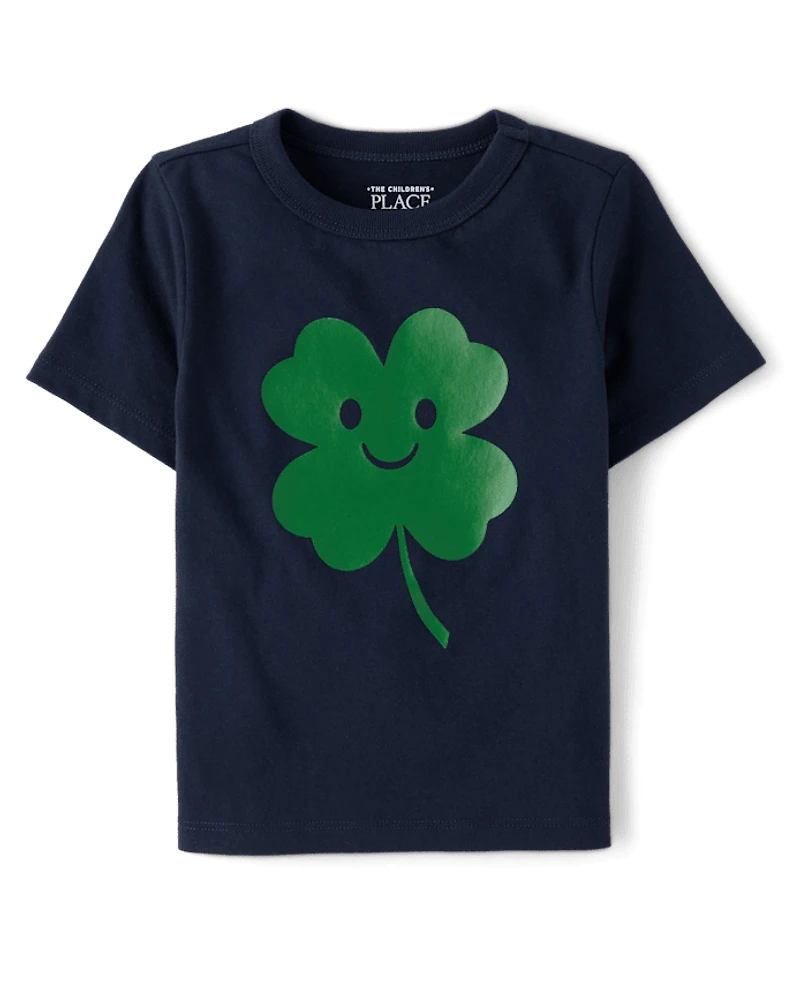 Baby And Toddler Boys St. Patrick's Day Happy Clover Graphic Tee