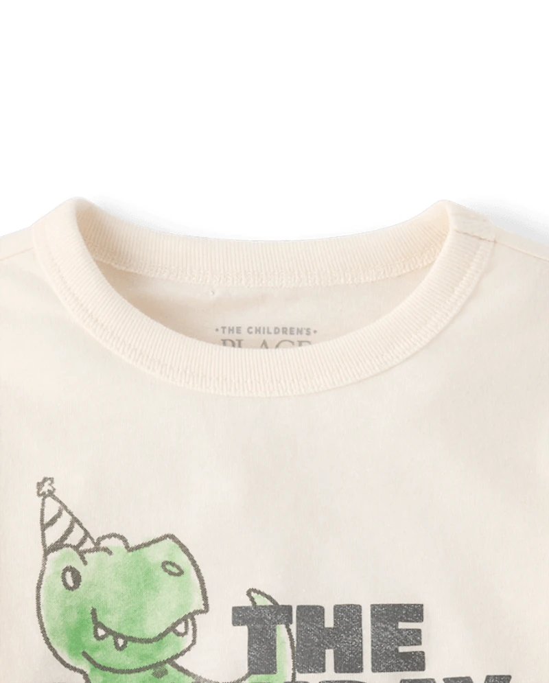 T-shirt graphique pour bébé et petit garçon, motif anniversaire.