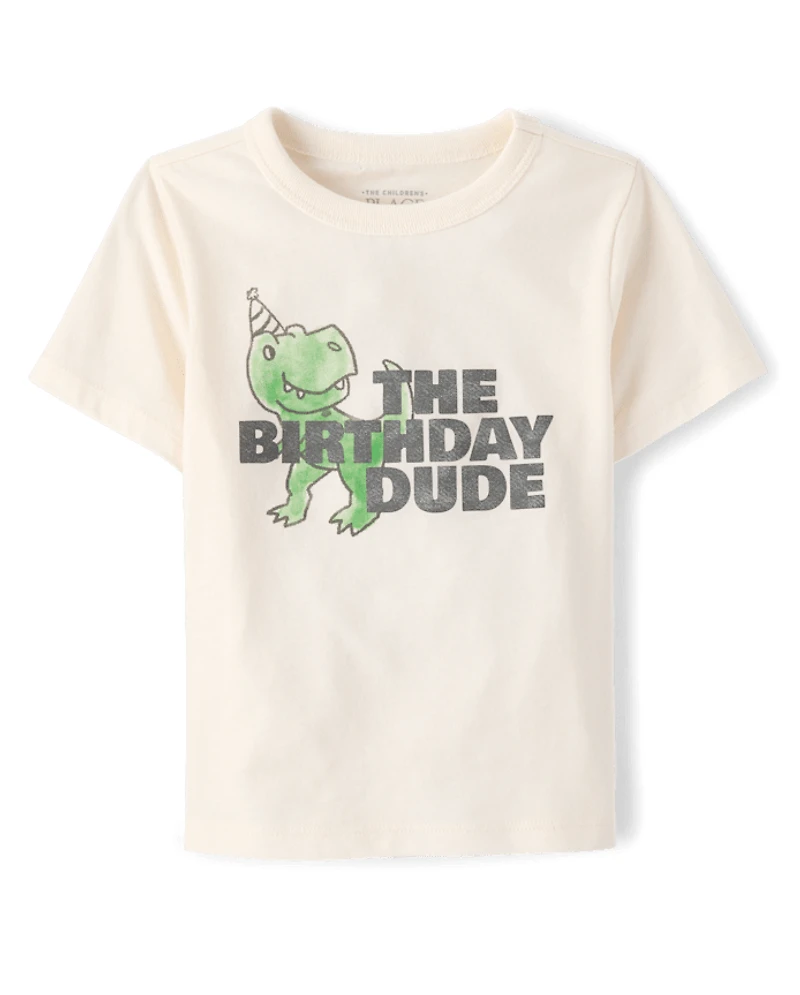 Baby And Toddler Boys Birthday Dude Graphic Tee