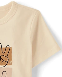 Baby And Toddler Boys Peace Sign Graphic Tee
