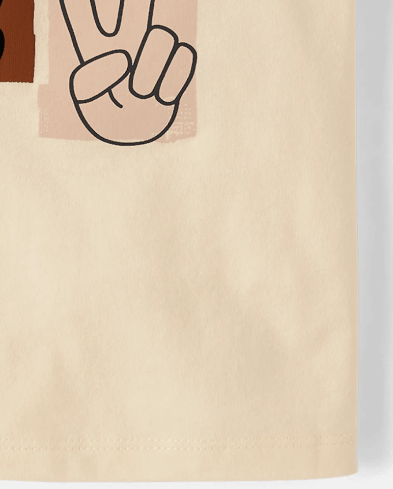 Baby And Toddler Boys Peace Sign Graphic Tee