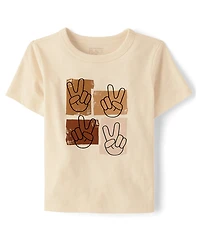 Baby And Toddler Boys Peace Sign Graphic Tee