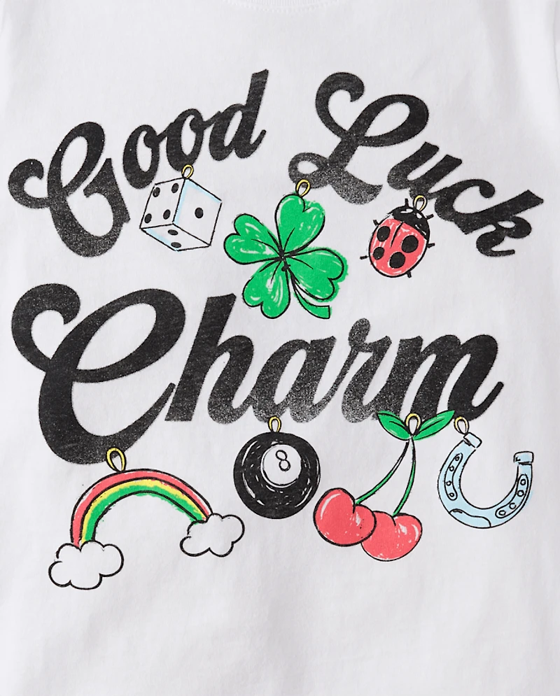T-shirt graphique porte-bonheur pour la Saint-Patrick (filles)