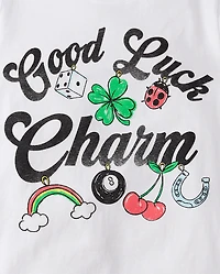 T-shirt graphique porte-bonheur pour la Saint-Patrick (filles)
