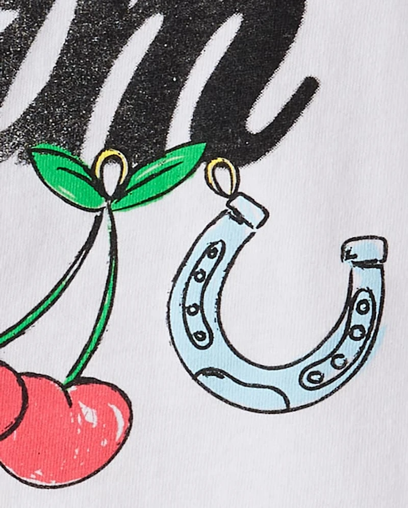 Girls St. Patrick's Day Good Luck Charm Graphic Tee