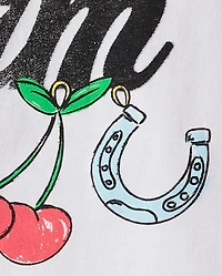 Girls St. Patrick's Day Good Luck Charm Graphic Tee