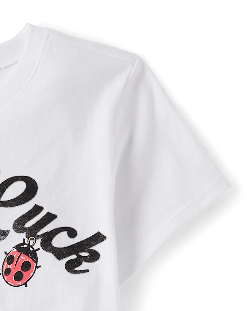 T-shirt graphique porte-bonheur pour la Saint-Patrick (filles)