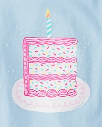 Girls Birthday Cake Graphic Tee