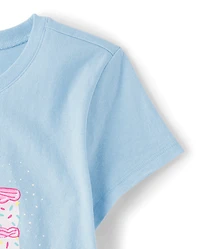 Girls Birthday Cake Graphic Tee