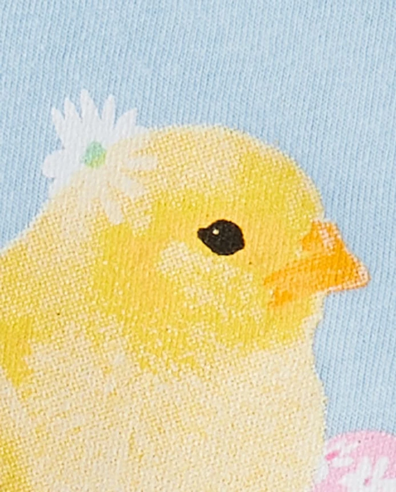 Girls Easter Chicks Rule Graphic Tee