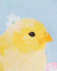 Girls Easter Chicks Rule Graphic Tee