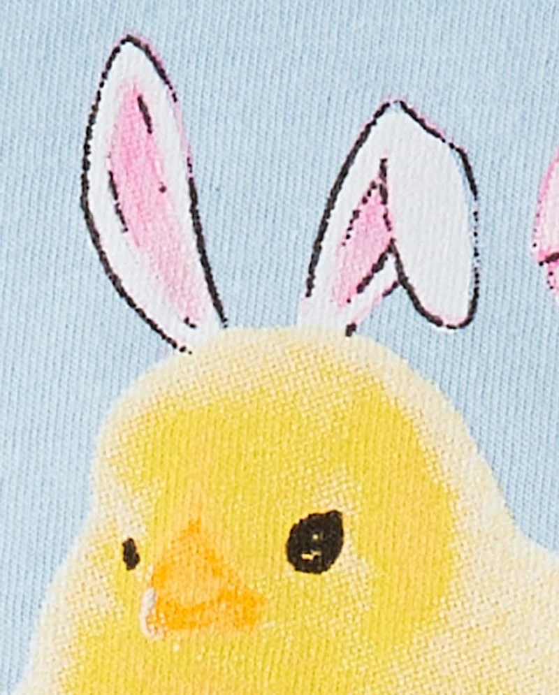 Girls Easter Chicks Rule Graphic Tee