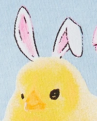 Girls Easter Chicks Rule Graphic Tee