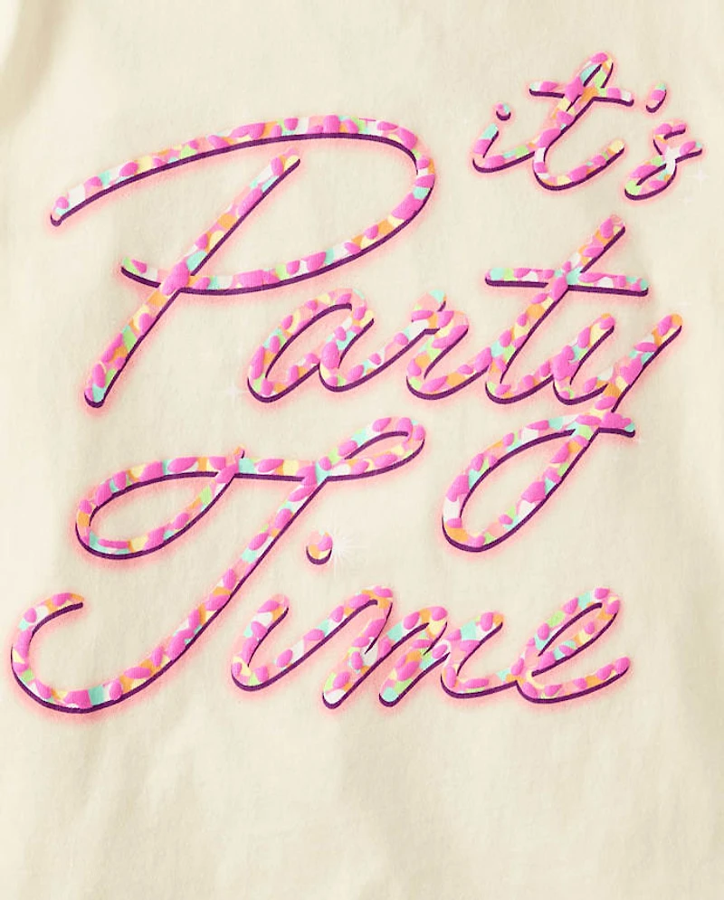 Girls Party Time Graphic Tee