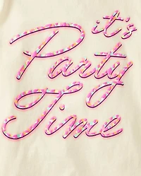 Girls Party Time Graphic Tee