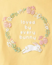 Girls Easter Loved By Every Bunny Graphic Tee