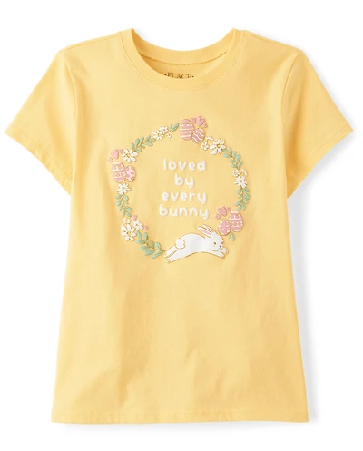 Girls Easter Loved By Every Bunny Graphic Tee