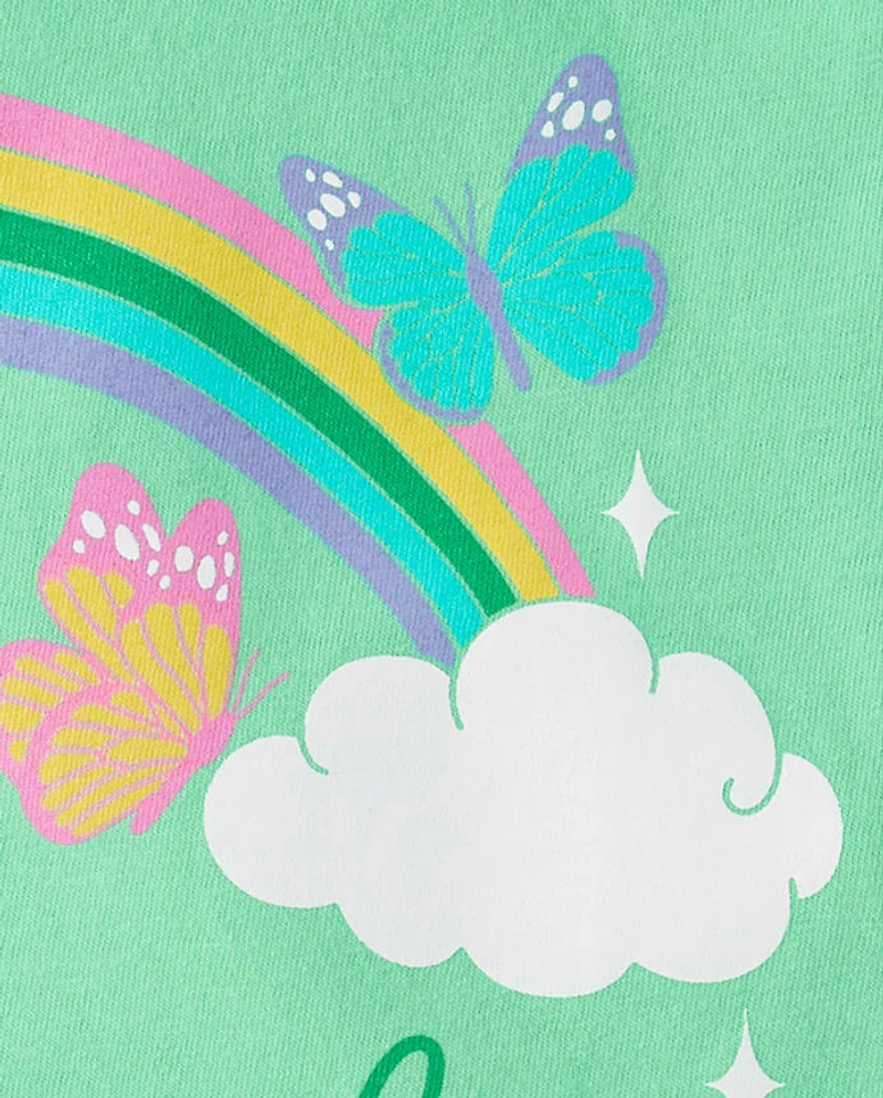 Girls St. Patrick's Day Lucky Girl Graphic Tee