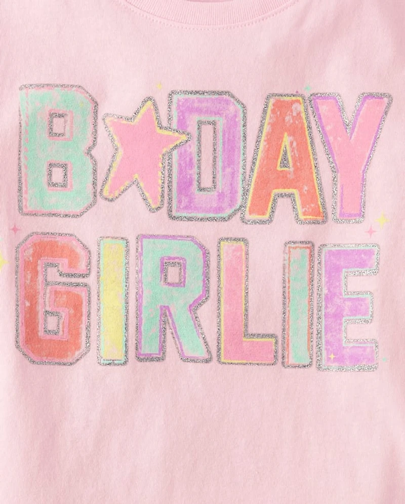 Girls B-Day Girlie Graphic Tee