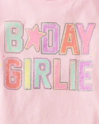 Girls B-Day Girlie Graphic Tee