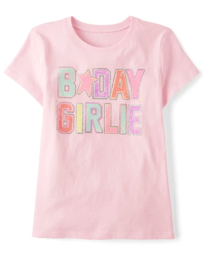 Girls B-Day Girlie Graphic Tee
