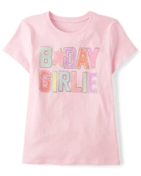 Girls B-Day Girlie Graphic Tee