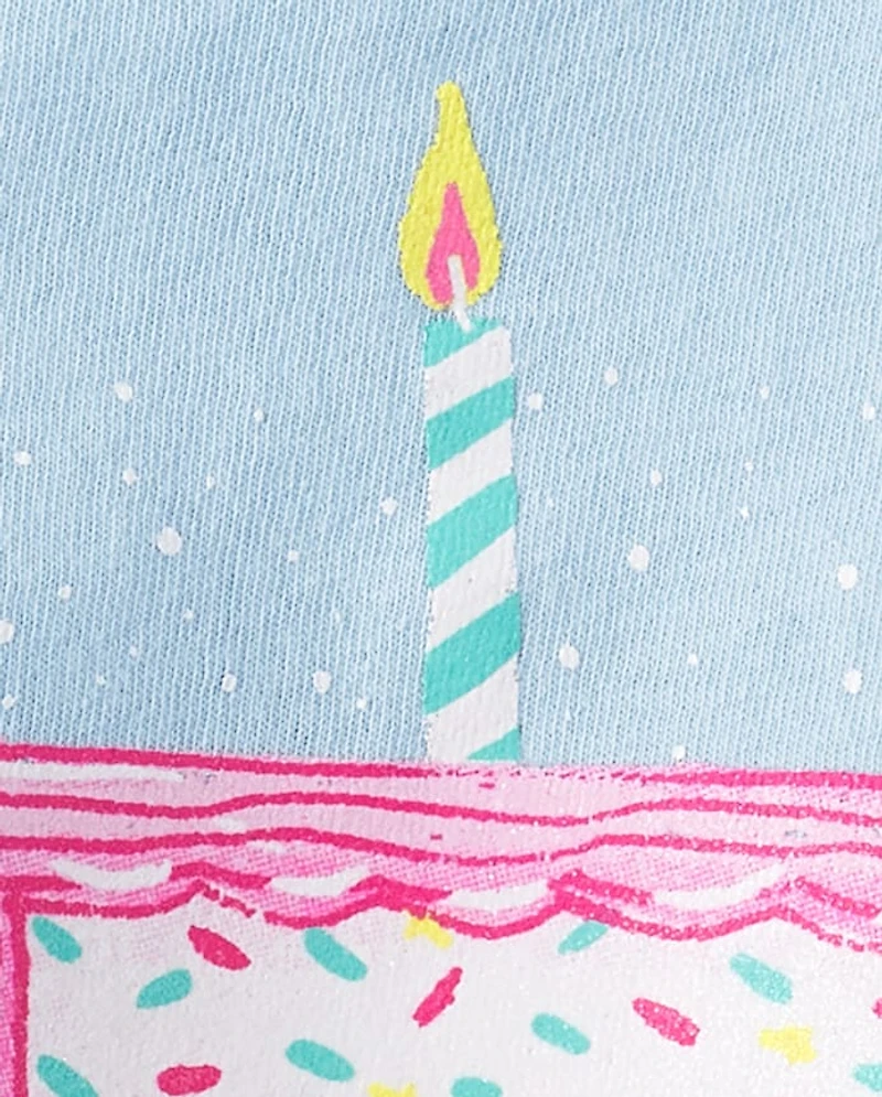 Baby And Toddler Girls Birthday Cake Graphic Tee