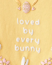 Baby And Toddler Girls Easter Loved By Every Bunny Graphic Tee