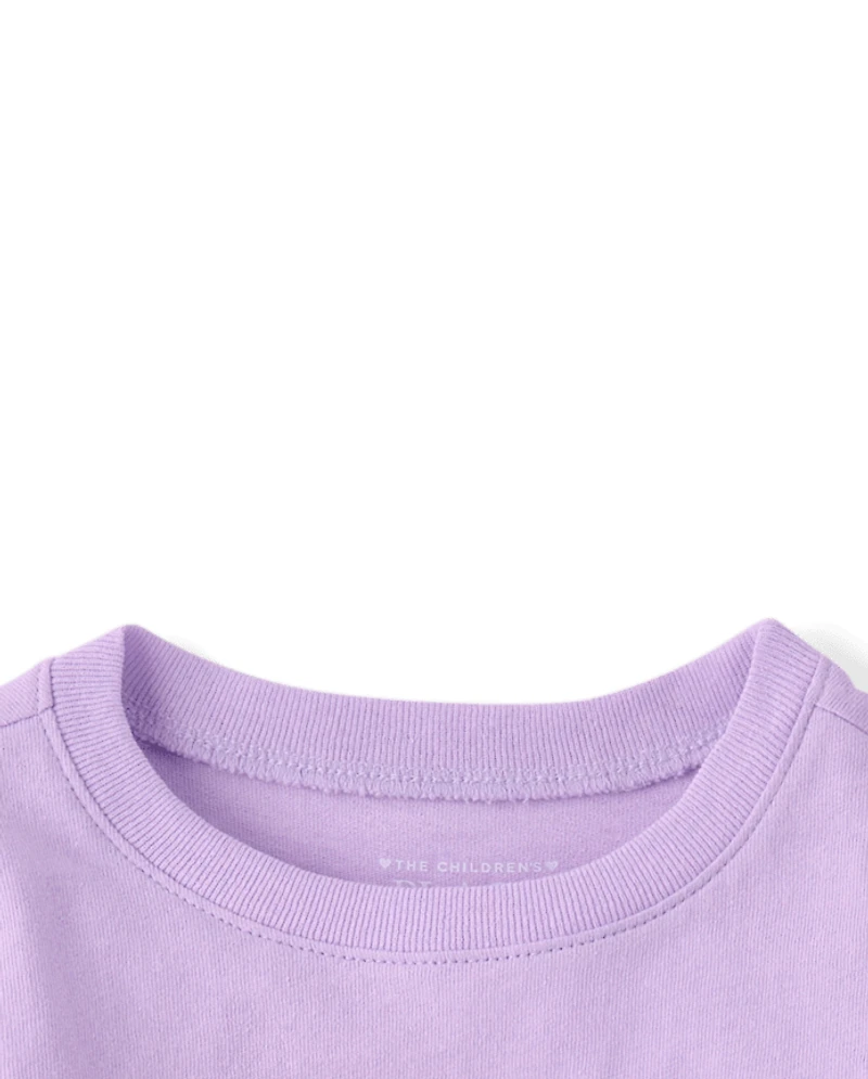 T-shirt graphique mignon avec un poussin pour Pâques, bébés et petites filles