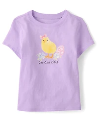 Baby And Toddler Girls Easter One Cute Chick Graphic Tee