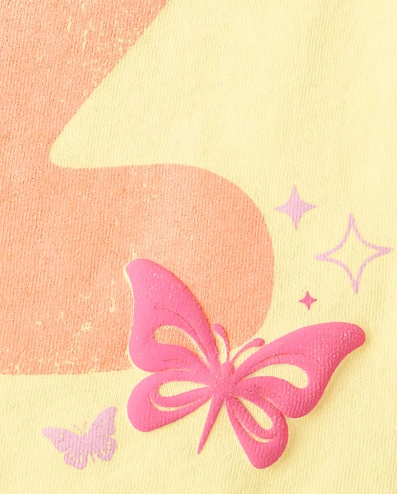 Baby And Toddler Girls Birthday Graphic Tee