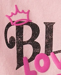 Baby And Toddler Girls Back History Graphic Tee