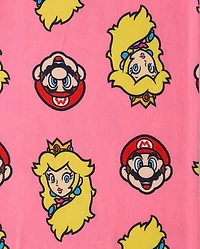Girls Super Mario™ Princess Peach Button Front Pajamas