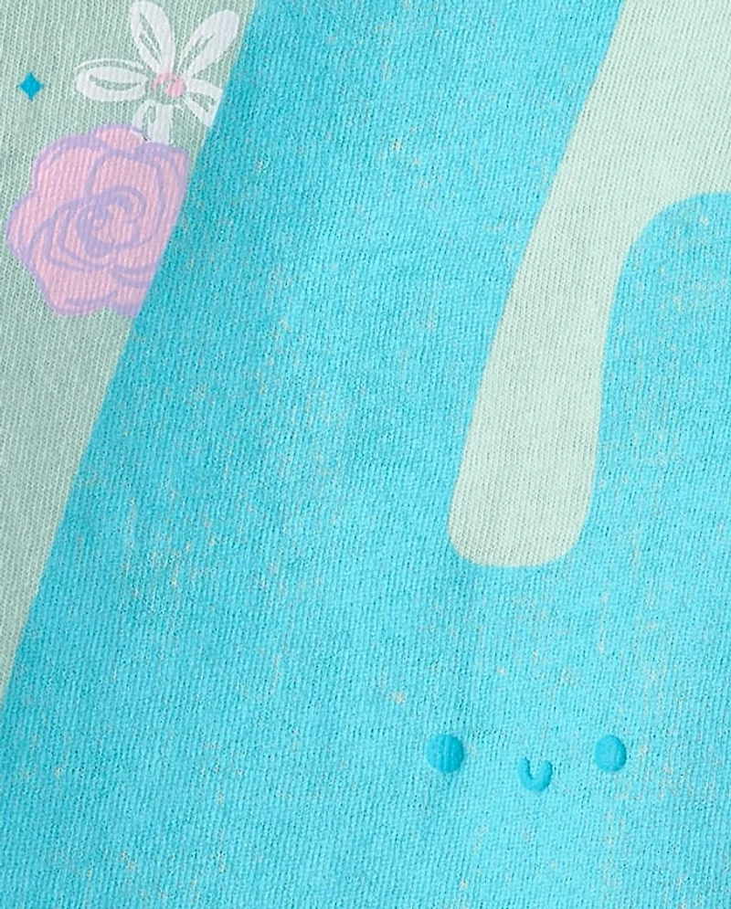 Baby And Toddler Girls 4 Birthday Graphic Tee