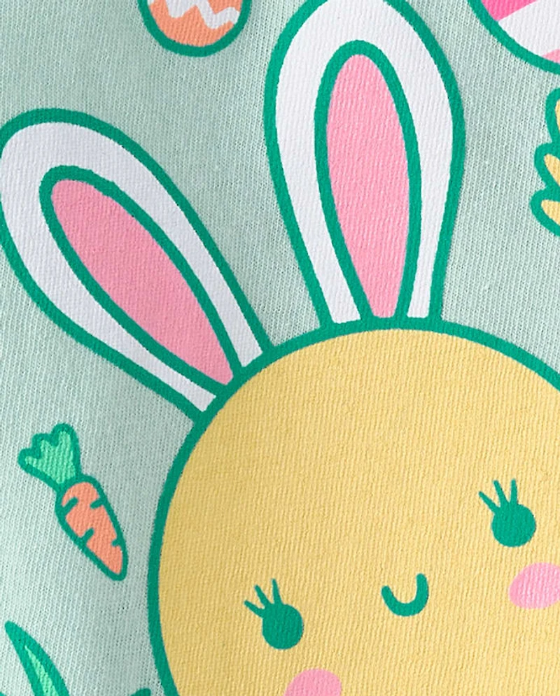 T-shirt graphique poussins de Pâques pour bébés et petites filles