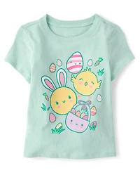 Baby And Toddler Girls  Easter Chick Graphic Tee