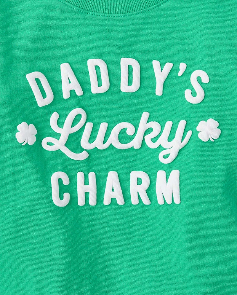 Baby And Toddler Girls St. Patrick's Day Daddy's Lucky Charm Graphic Tee