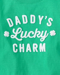 Baby And Toddler Girls St. Patrick's Day Daddy's Lucky Charm Graphic Tee