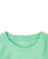 T-shirt graphique mignon à motif trèfle pour bébés et petites filles, spécial Saint-Patrick