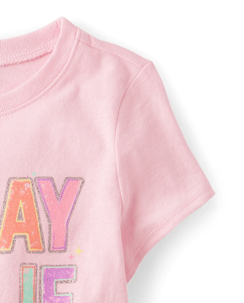 Baby And Toddler Girls B-Day Girlie Graphic Tee