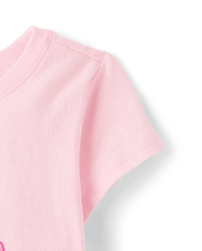 Baby And Toddler Girls 1 Birthday Graphic Tee