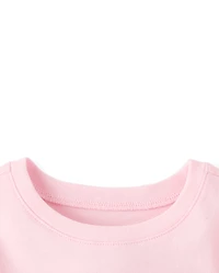 Baby And Toddler Girls Easter Bunny Floral  Graphic Tee