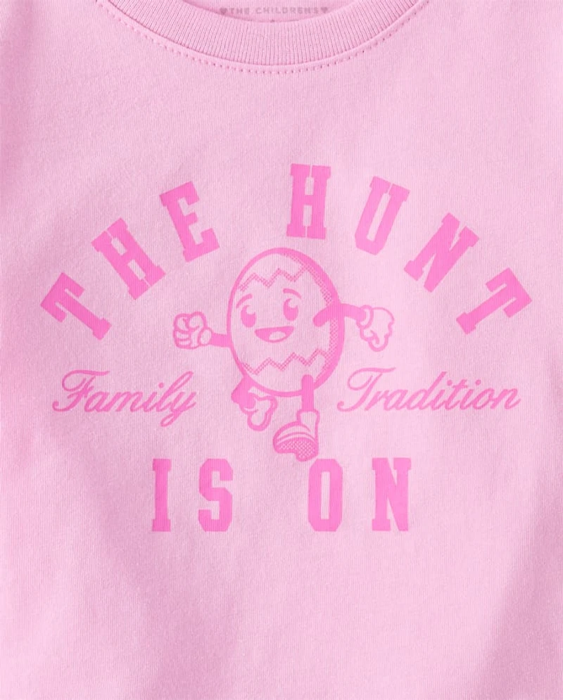 Baby And Toddler Girls Matching Family Easter The Hunt Is On Graphic Tee