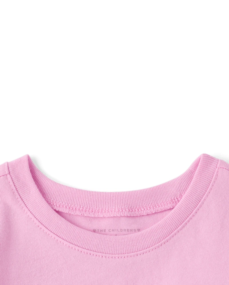 T-shirt graphique assorti pour bébés et petites filles, motif Pâques en famille : La chasse aux œufs est ouverte